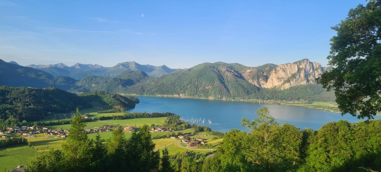 Ruhige Bergvilla In Alleinlage Am Mondsee Mit Seeblick Bergblick Und Whirlpool Innerschwand Екстериор снимка