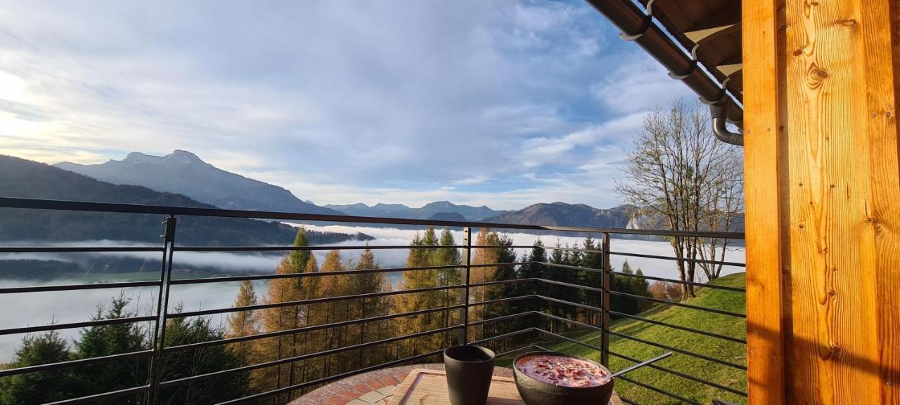 Ruhige Bergvilla In Alleinlage Am Mondsee Mit Seeblick Bergblick Und Whirlpool Innerschwand Екстериор снимка